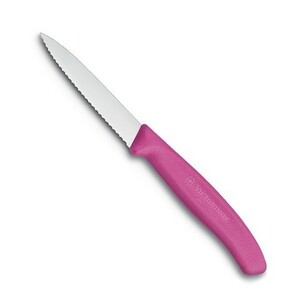 Нож Victorinox для очистки овощей, лезвие 8 см волнистое, розовый, фото 1