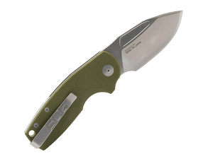 Нож складной SOG Stout SJ OD Green Stonewash сталь Cryo D2 рукоять G10, фото 2