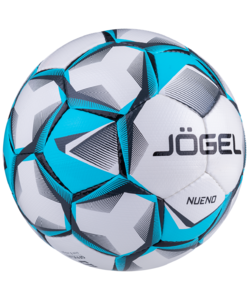 Мяч футбольный Jögel Nueno №4, белый/голубой/черный, фото 2