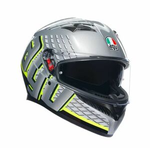 Шлем AGV K3 E2206 MPLK Fortify Grey/Black/Yellow-Fluo S