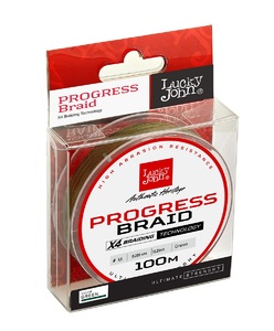 Леска плетёная Lucky John Progress BRAID Green 100/020, фото 1