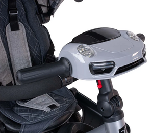 Велосипед коляска трехколесный с ручкой, Tech Team Luxury music серый 2026, фото 9