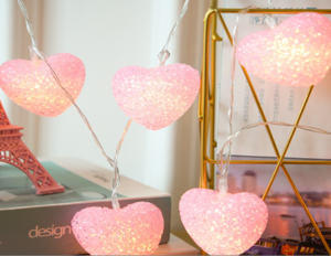 LED-гирлянда ЛАМПОВА "Воздушные сердца" розовые, 40 ламп, 6 метров (TYL-23-USB-PINK40-6), фото 5