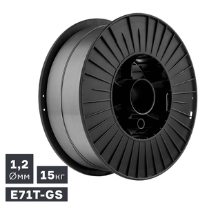 Проволока сварочная MIG, порошковая самозащитная (E71T-GS), Ø 1,2 мм, 15 кг, фото 1