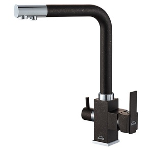 Смеситель для кухни ZORG Steel Hammer (SH 805 BLACK CR) Хром Металл Черный, фото 1