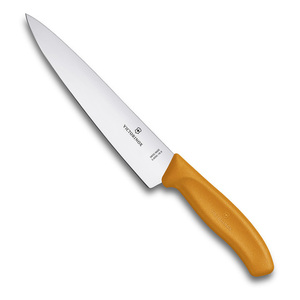 Нож Victorinox разделочный, лезвие 19 см, оранжевый, в картонном блистере, фото 2
