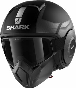 Шлем SHARK STREET DRAK TRIBUTE RM MAT Black/Chrome/Silver L