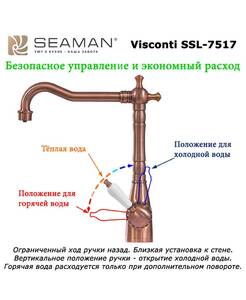 Смеситель для кухни SEAMAN Visconti (SSL-7517-AB) Латунь Античная Сатин, фото 4