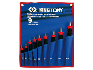 Набор выколоток с протектором, чехол из теторона, 9 предметов KING TONY 1009GPN, фото 2