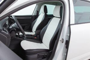 Чехлы из экокожи Seintex для Citroen C4 II Sedan белый 2010-2022, фото 2