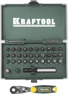 Набор кованых торсионных бит KRAFTOOL X-Drive 33 шт. 26065-H33
