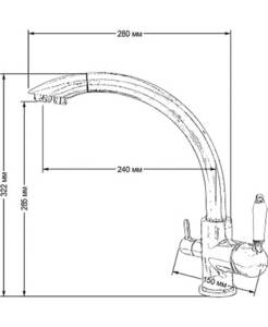 Смеситель для кухни SEAMAN Barcelone (SSL-5382-GL) Сталь Оружейная Светлая, фото 2