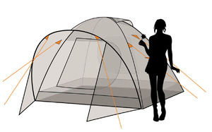 Палатка Canadian Camper KARIBU 3, цвет woodland, фото 6
