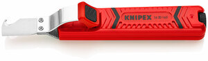 Стриппер для круглого кабеля, Ø 8-28 мм, длина 130 мм, нож с прямым лезвием и лезвием-крючком, SB KNIPEX KN-1620165SB, фото 1