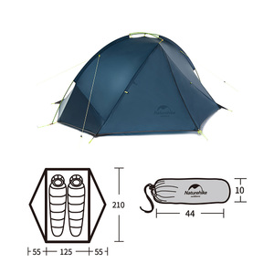 Палатка Naturehike Tagar NH17T180-J двухместная синяя, 6927595716182, фото 7