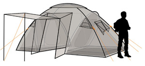 Палатка Canadian Camper SANA 4 PLUS, цвет woodland, фото 9