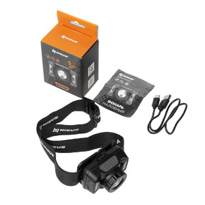 Фонарь налобный сенсорный NISUS PRO 380 LM, IP44, USB (N-FN-HL18), фото 10