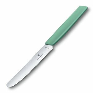 Нож Victorinox столовый, 11 см волнистое, мятно-зелёный, фото 3