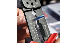 Пресс-клещи,Knipex  3 гнезда, неизолированные кабельные наконечники и штекеры: 0.5-6.0 мм², длина 230 мм, фото 3
