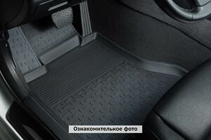 Резиновые коврики с высоким бортом Seintex для Lada Aura 2024-н.в. (черный, 318201), фото 1