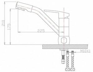 Смеситель для кухни ZORG Granit (ZR 400 KF-47-BR) Бронза, фото 2