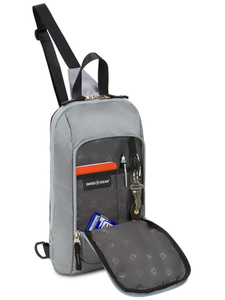 Рюкзак Swissgear с одним плечевым ремнем, серый, 18x5x33 см, 4 л, фото 5