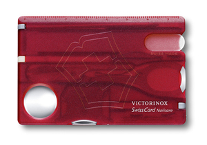 Швейцарская карточка Victorinox SwissCard Nailcare, красная