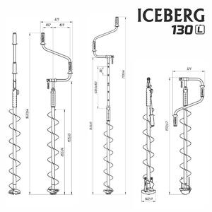 Ледобур ICEBERG-SIBERIA 130L-1600 v3.0 левое вращение (LA-130LS) Тонар, фото 2