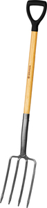 Вилы GRINDA ProLine 280x180x1200 мм, с деревянным черенком и пластиковой рукояткой 39727