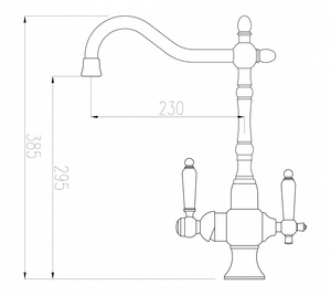 Смеситель для кухни ZORG Sanitary (ZR 336 YF-50 NICKEL) Никель, фото 2