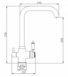 Смеситель для кухни ZORG Steel Hammer (SH 725 SATIN) Сатин, фото 2
