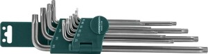 JONNESWAY H08S110S Набор ключей торцевых TORX® удлиненных с центрированным штифтом Т9-50, 10 предметов