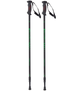 Скандинавские палки Berger Oxygen, 77-135 см, 2-секционные, черный/зеленый, фото 1