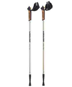 Скандинавские палки Berger Blade, 77-135 см, 2-секционные, серебристый/желтый/черный, фото 1