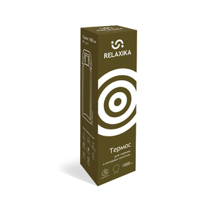 Термос Relaxika 101 (1 литр), хаки (стикерпак "Кемпинг"), фото 11