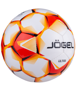 Мяч футбольный Jögel Ultra №5, белый/оранжевый/красный, фото 2
