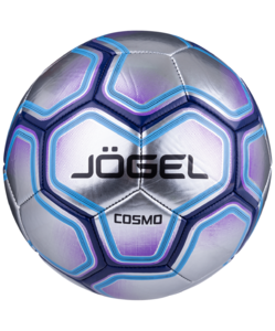 Мяч футбольный Jögel Cosmo №5, серебристый/синий