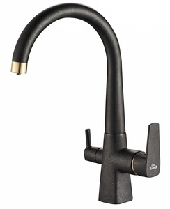 Смеситель для кухни ZORG Steel Hammer (SH 819 BLACK BR) Бронза Металл Черный, фото 1
