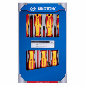 Набор отверток, диэлектрические, 7 предметов KING TONY 30617MR, фото 1