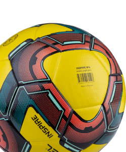 Мяч футзальный Jögel Inspire №4, желтый/черный/красный, фото 6