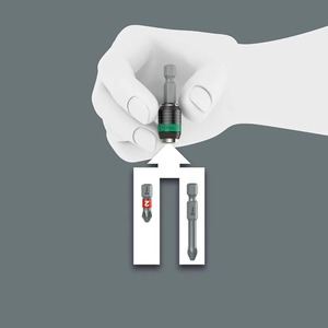 Битодержатель быстросъёмный, 1/4" E6.3, WERA 889/4/1 K Rapidaptor магнит, 50 мм, фото 14