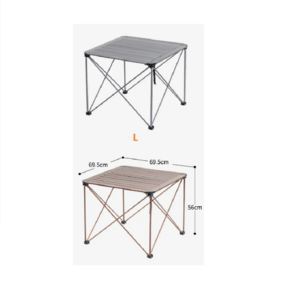 Стол туристический Naturehike алюминиевый, 69,5х69,5х56 см, складной, серый NH16Z016-L-BTI, фото 2