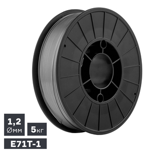 Проволока сварочная ПТК MIG, порошковая газозащитная (E71T-1), Ø 1,2 мм, 5 кг, фото 1