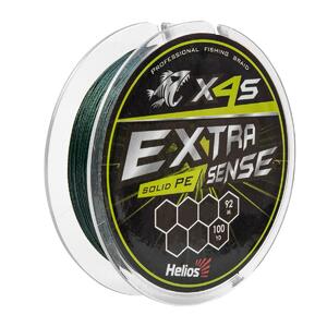 Шнур Extrasense X4S PE Green 92m 0.8/13LB 0.16mm (HS-ES-X4S-0.8/13LB) Helios, фото 1