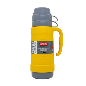 Термос THERMOS PICNIC 40 Series со стеклянной колбой 1л (желтый), фото 1