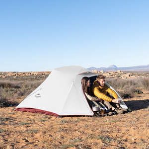 Палатка Naturehike Cloud Up NH18T030-T 20D трехместная сверхлегкая с ковриком, светло-серый, 6927595730614, фото 3