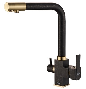 Смеситель для кухни ZORG Steel Hammer (SH 805 BLACK BR) Бронза Металл Черный, фото 1