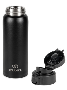 Термокружка Relaxika 701 (0,48 литра), черная, фото 5