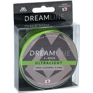 Плетеный шнур Mikado DREAMLINE Ultralight 0.047 fluo green (150 м) 3.87 кг.