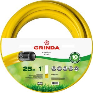 Поливочный шланг GRINDA Comfort 1", 25 м, 20 атм, трёхслойный, армированный 8-429003-1-25, фото 1